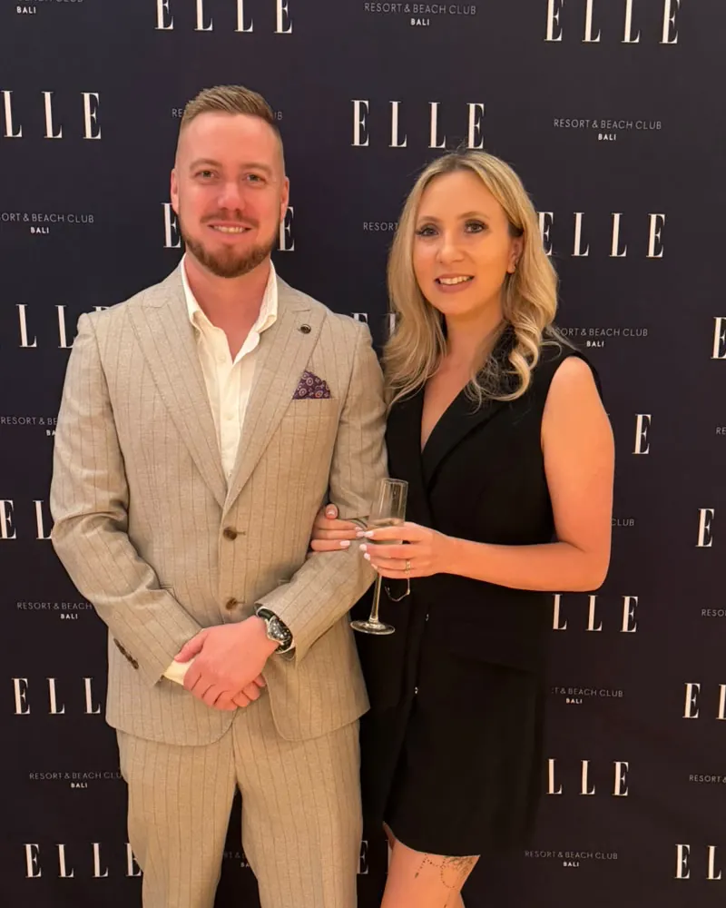Ben and Loren Barnes at the ELLE Resort & Beach Club Bali launch